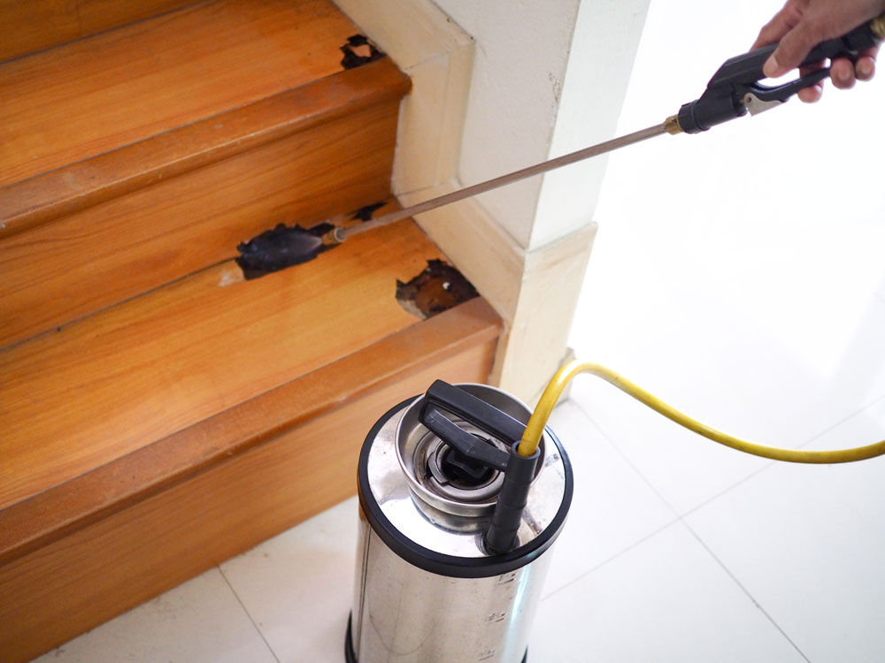Spraying Stairs